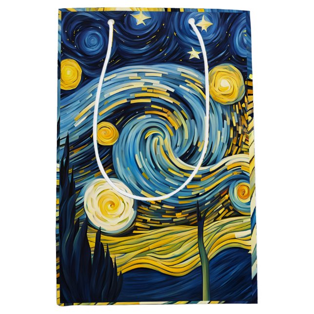 Starry Night Medium Gift Bag (Front)