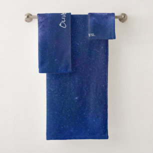 Starry Night_Milky Way (with personalized name) Bath Towel Set