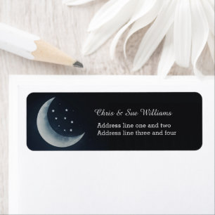 Starry Night Moon and Stars Elegant Custom