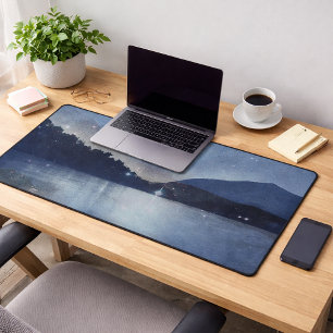 Starry Night Mountain Lake  Desk Mat