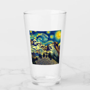Starry Night Mt. Rushmore South Dakota Glass