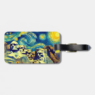 Starry Night Mt. Rushmore South Dakota Luggage Tag