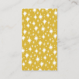 Starry Night Mustard Gold Pattern Elegant Business Card