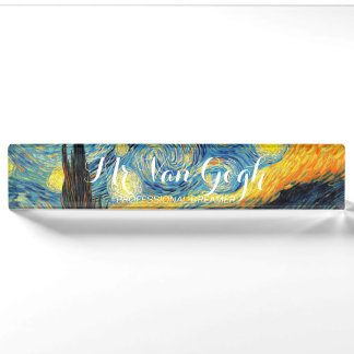 Starry night nameplate