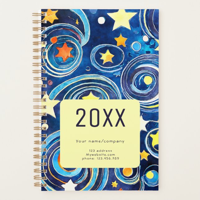 Starry night new year planner (Front)