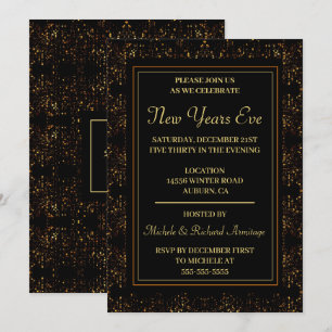 Starry Night New Years Invitation