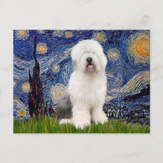 Starry Night - Old English #3 Postcard