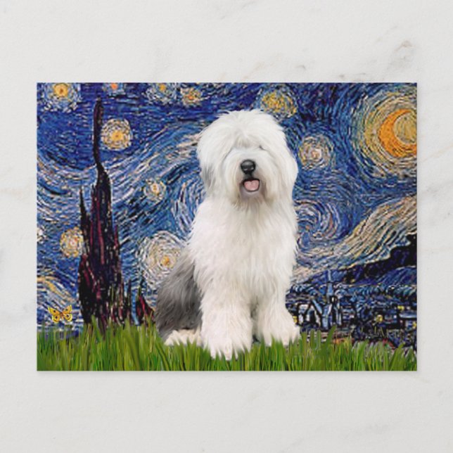 Starry Night - Old English #3 Postcard (Front)