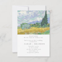 Starry Night Old painting wedding invitation