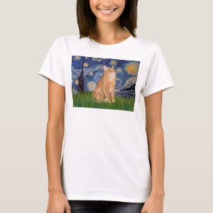 Starry Night - Orange Tabby 46 T-Shirt