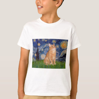 Starry Night - Orange Tabby 46 T-Shirt
