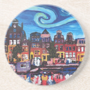 Starry Night over Amsterdam Canal Coaster