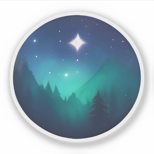 Starry Night Over Mystical Pines (Front)