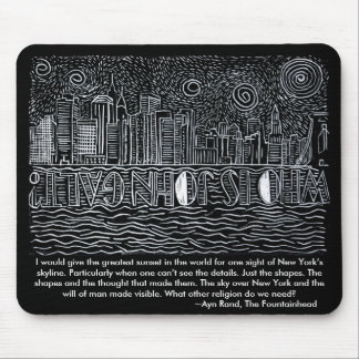 Starry Night Over New York...Who Is John Galt? Mouse Pad