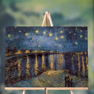 Starry Night Over Rhone River by Vincent Van Gogh Acrylic Sign