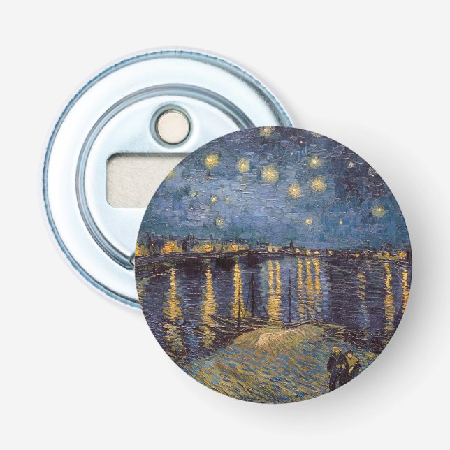 Starry Night Over Rhone River by Vincent Van Gogh Bottle Opener (Front)