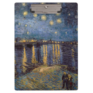 Starry Night Over Rhone River by Vincent Van Gogh Clipboard