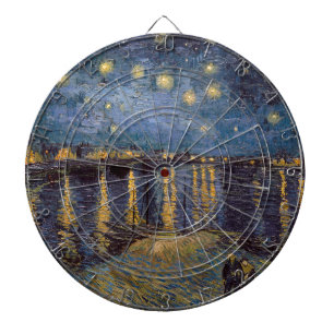 Starry Night Over Rhone River by Vincent Van Gogh Dartboard