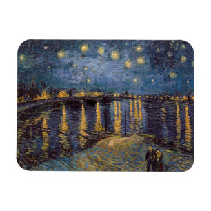 Starry Night Over Rhone River by Vincent Van Gogh Magnet