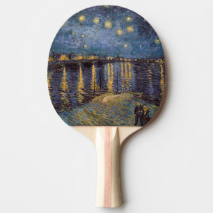 Starry Night Over Rhone River by Vincent Van Gogh Ping Pong Paddle
