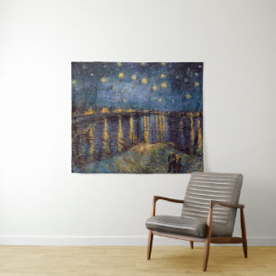 Starry Night Over Rhone River by Vincent Van Gogh Tapestry