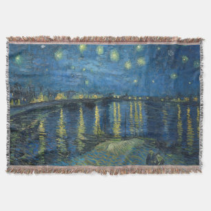 Starry Night Over the Rhone (1888) Vincent van Gog Throw Blanket