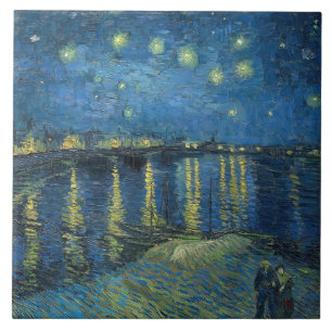 Starry Night Over the Rhone (1888) Vincent van Gog Tile