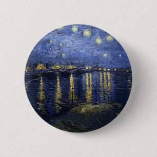 Starry Night Over the Rhône 6 Cm Round Badge