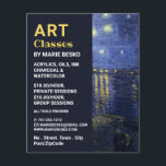 Starry Night Over The Rhone, Art Classes Flyer<br><div class="desc">Starry Night Over The Rhone,  Art Teacher,  Art Class Advertising Flyer by The Business Card Store.</div>