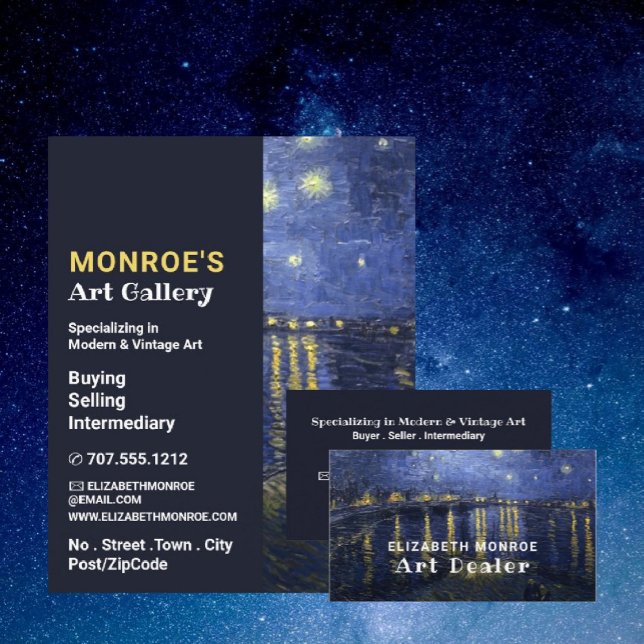 Starry Night Over The Rhone, Art Dealer Business Card (Creator Uploaded)