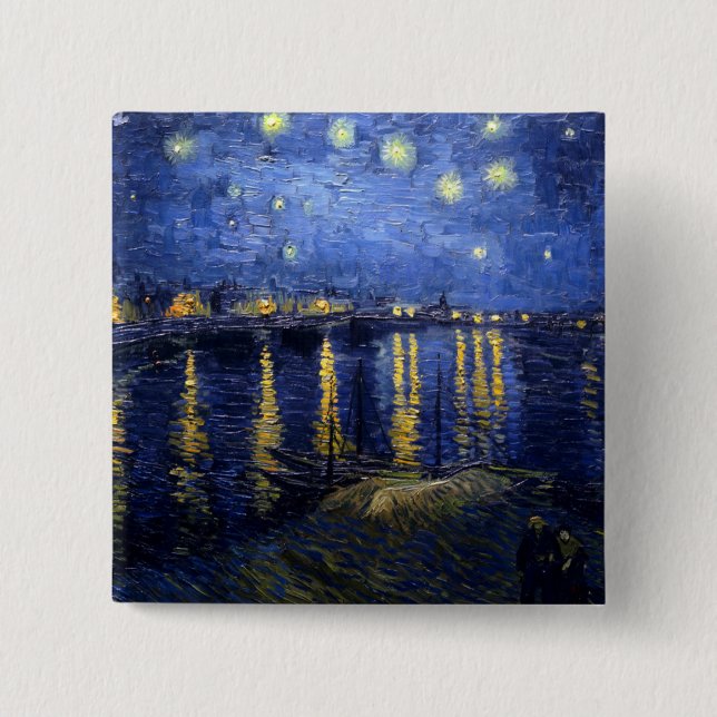 Starry Night Over the Rhone Button (Front)