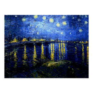 Starry Night over the Rhone by van Gogh Poster