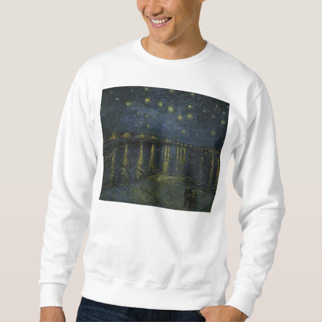 Starry Night Over the Rhone by Van Gogh Sweatshirt (Front)
