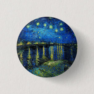 Starry Night Over the Rhone by Vincent Van Gogh 3 Cm Round Badge