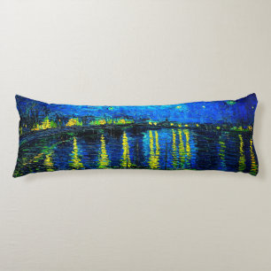 Starry Night Over the Rhone by Vincent Van Gogh Body Cushion