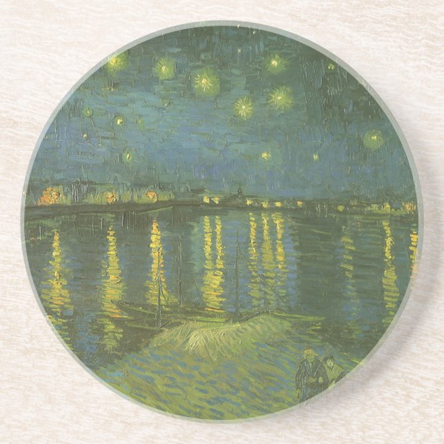 Starry Night Over the Rhone by Vincent van Gogh Coaster (Front)
