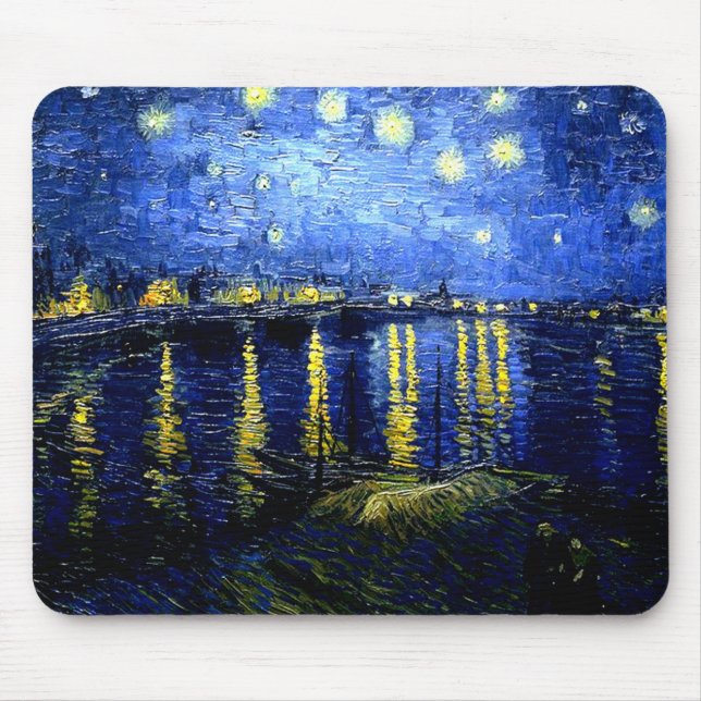 Starry Night over the Rhone by Vincent van Gogh, Mouse Pad (Front)