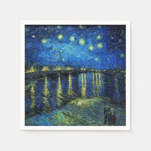 Starry Night Over the Rhone by Vincent Van Gogh Napkin