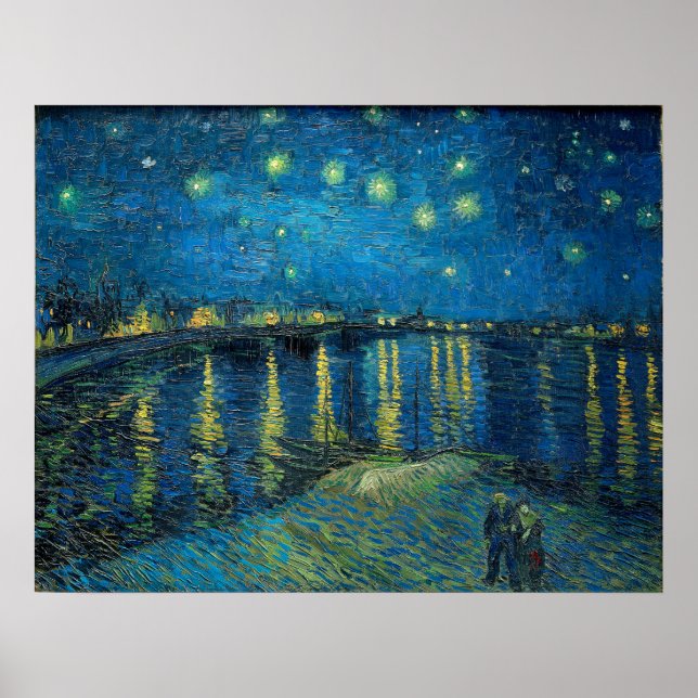 Starry Night Over the Rhone by Vincent van Gogh Poster (Front)
