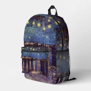 Starry Night Over the Rhone by Vincent van Gogh Printed Backpack