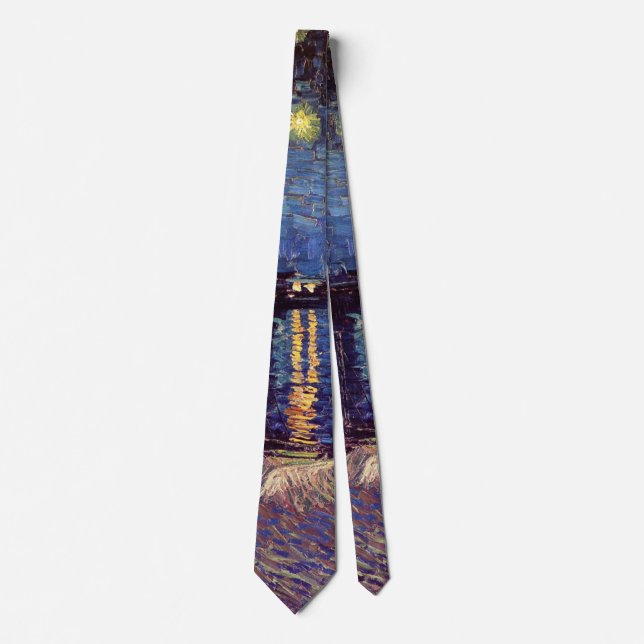 Starry Night Over the Rhone by Vincent van Gogh Tie (Front)