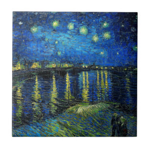 Starry Night Over the Rhone by Vincent Van Gogh Tile