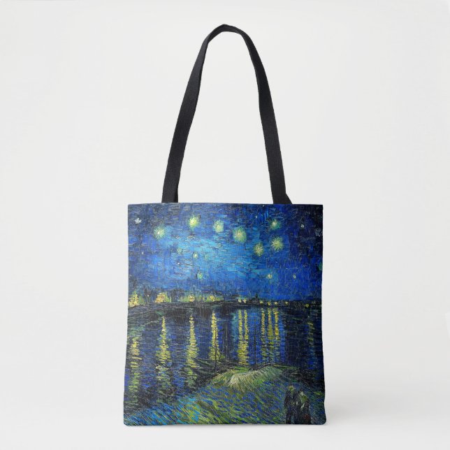 Starry Night Over the Rhone by Vincent Van Gogh Tote Bag (Front)