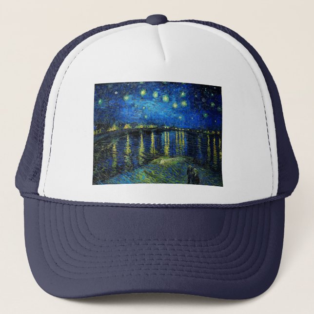 Starry Night Over the Rhone by Vincent Van Gogh Trucker Hat (Front)