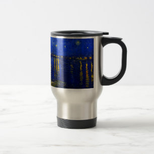 Starry Night Over the Rhone Coffee Travel Mug 2