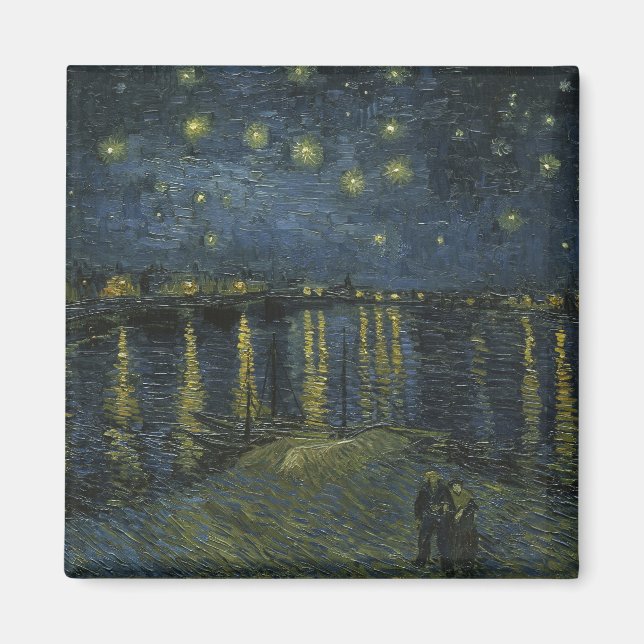 Starry Night Over the Rhône, oil painting Van Gogh Magnet (Front)