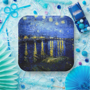 Starry Night over the Rhone, Paper Plate