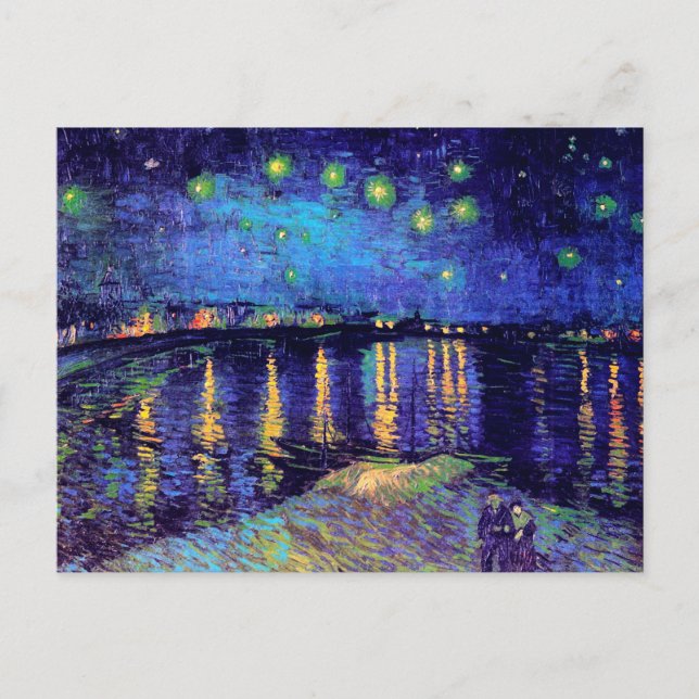 Starry Night Over the Rhone Van Gogh Fine Art Postcard (Front)