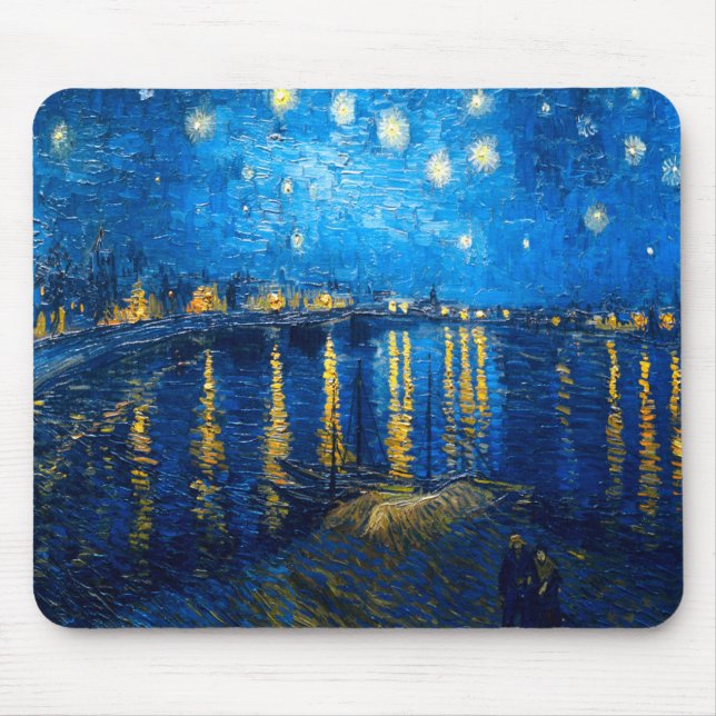 Starry Night Over the Rhone, Van Gogh Mouse Pad (Front)