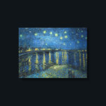 Starry Night Over The Rhone Vincent van Gogh Canvas Print<br><div class="desc">Starry Night Over The Rhone was painted in 1888 by Vincent Van Gogh (oil on canvas). The painting captured the night-setting around the Rhone River. The challenge of painting at night fascinated van Gogh and in painting Starry Night Over the Rhône he chose a vantage point that allowed him to...</div>